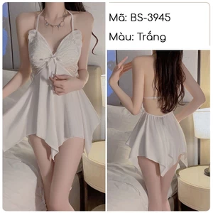 Váy Ngủ Lụa Ren Cánh Bướm Kèm Mút Mỏng Sexy Gợi Cảm Tặng Quần Chip Lọt Khe Mẫu Bán Chạy