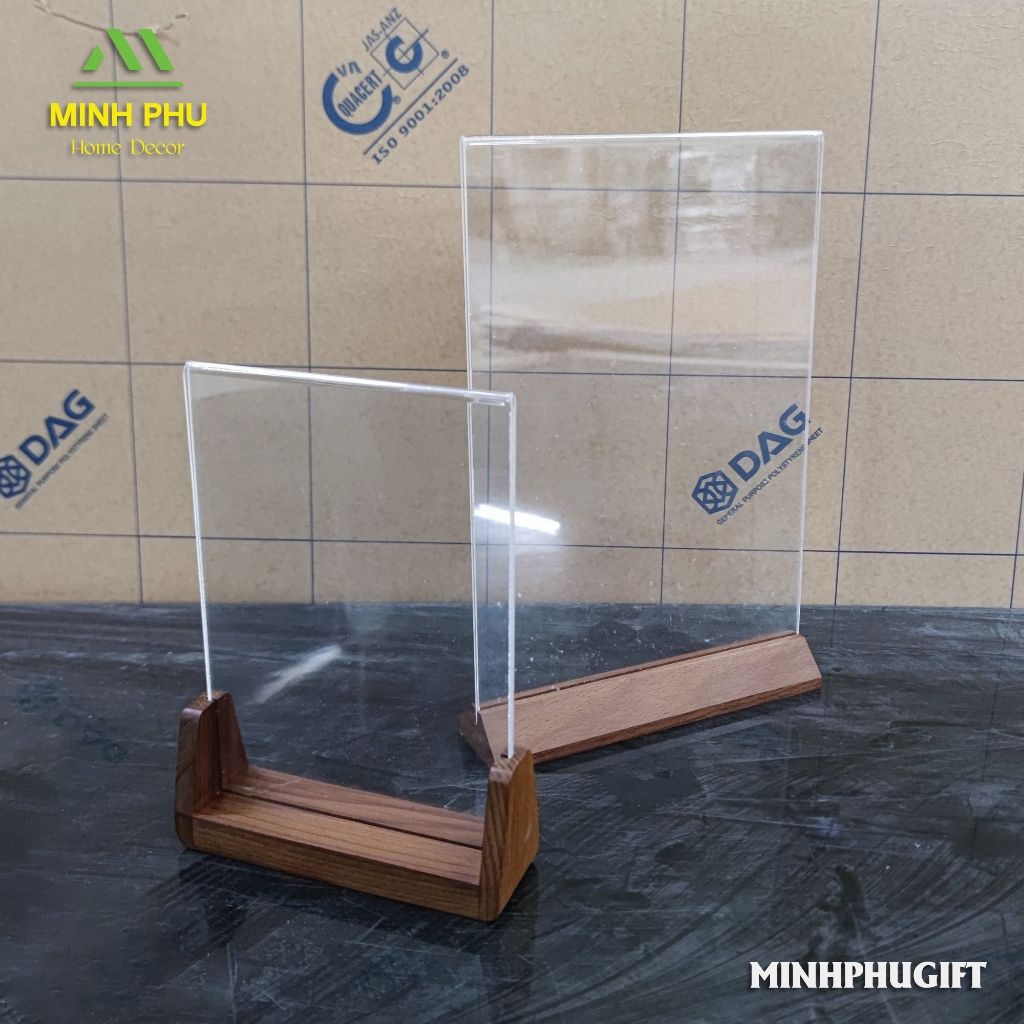 Standee Menu Mica A4, Menu để bàn A5 đế gỗ sang trọng | Shopee Việt Nam