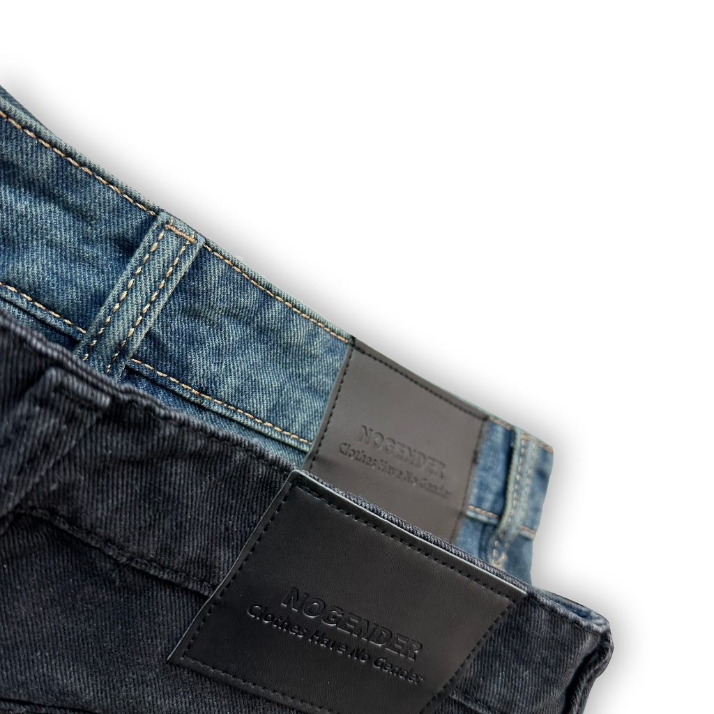 QUẦN SHORT DENIM ỐNG RỘNG MÀU XANH WASH UNISEX