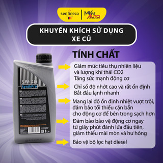Nhớt Tổng Hợp SynthPro 5W40 Hoàn Toàn Cao Cấp Senfineco 8964 1 Lít cho xe ô tô và xe ga (SỬ DỤNG XE CỦ) - Mvn Auto