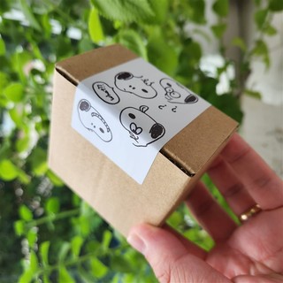 Set 50 tem nhãn dán trang trí Thank you for order, Sticker niêm phong có keo dán, size 10x5cm