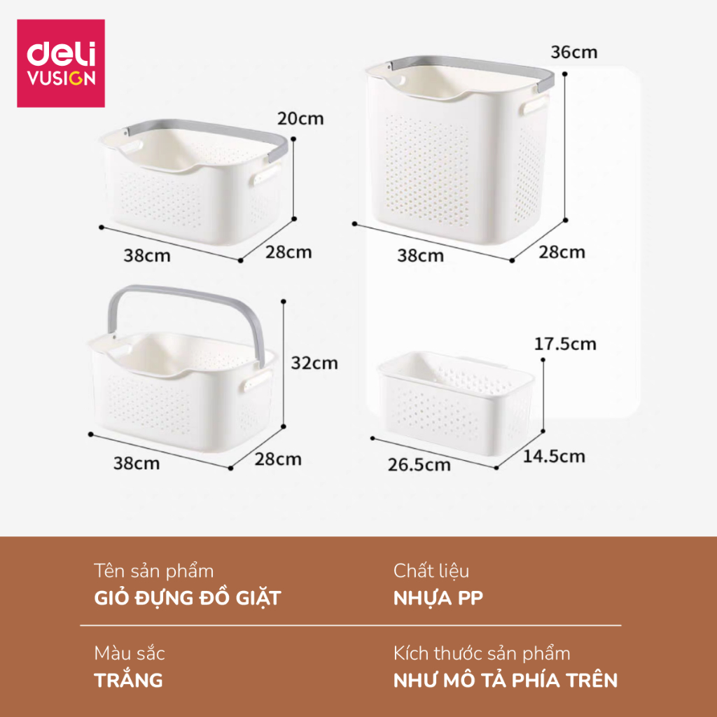 Giỏ đựng đồ giặt, giỏ đựng quần áo bẩn có quai xách chia 2 ngăn đựng đồ bẩn, Set giỏ đựng Quần Áo Gia Đình