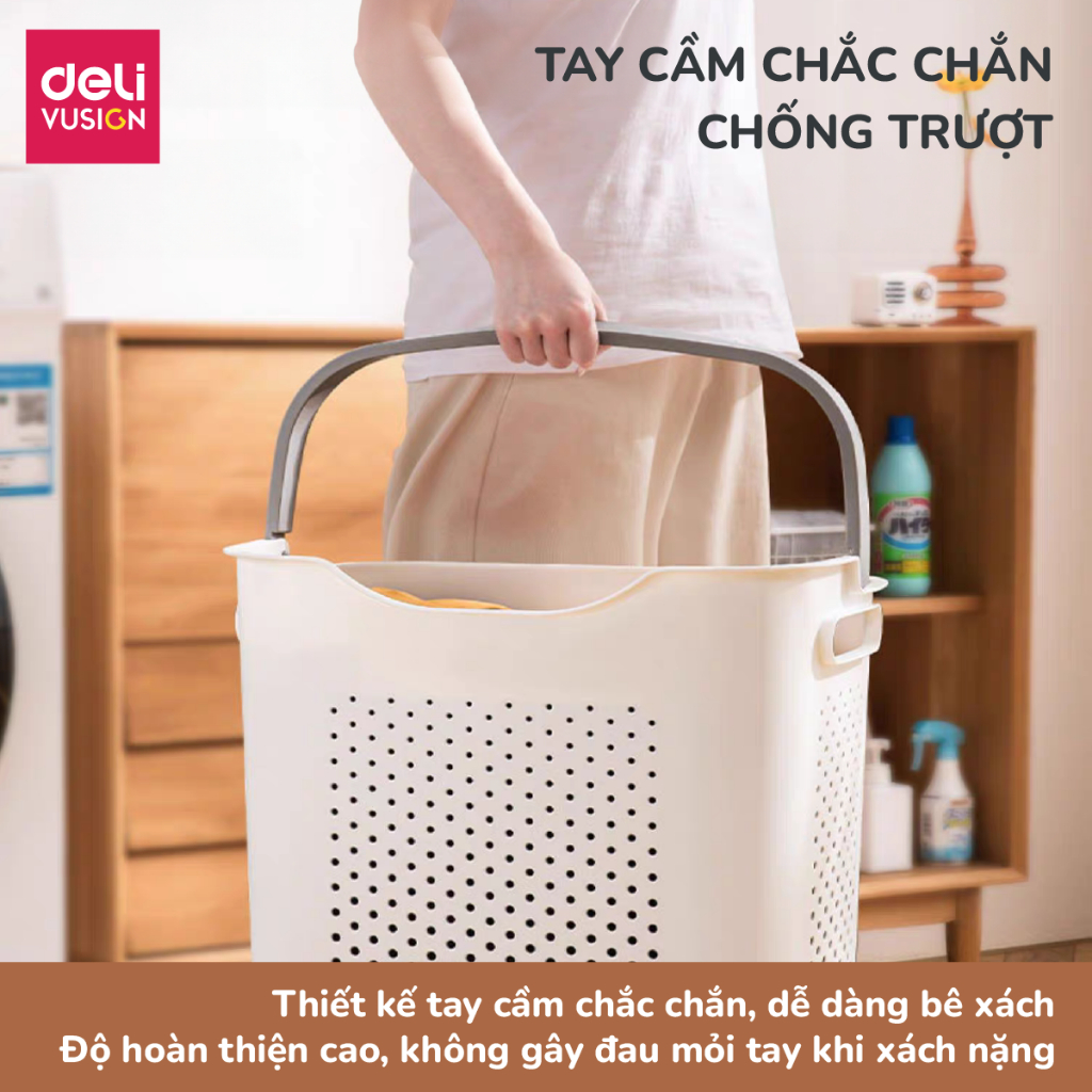Giỏ đựng đồ giặt, giỏ đựng quần áo bẩn có quai xách chia 2 ngăn đựng đồ bẩn, Set giỏ đựng Quần Áo Gia Đình