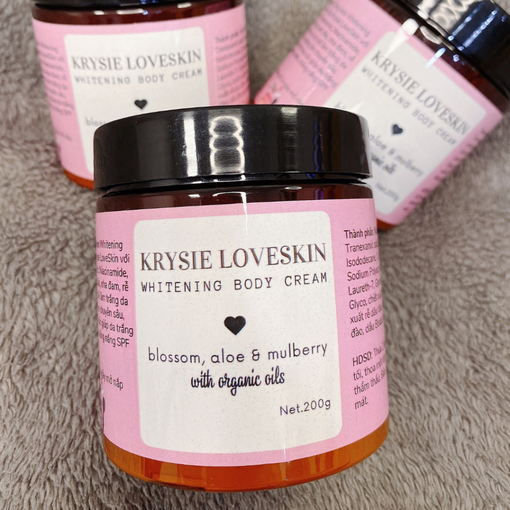 Kem Body Trắng Da Dưỡng Ẩm An Toàn Krysie Loveskin