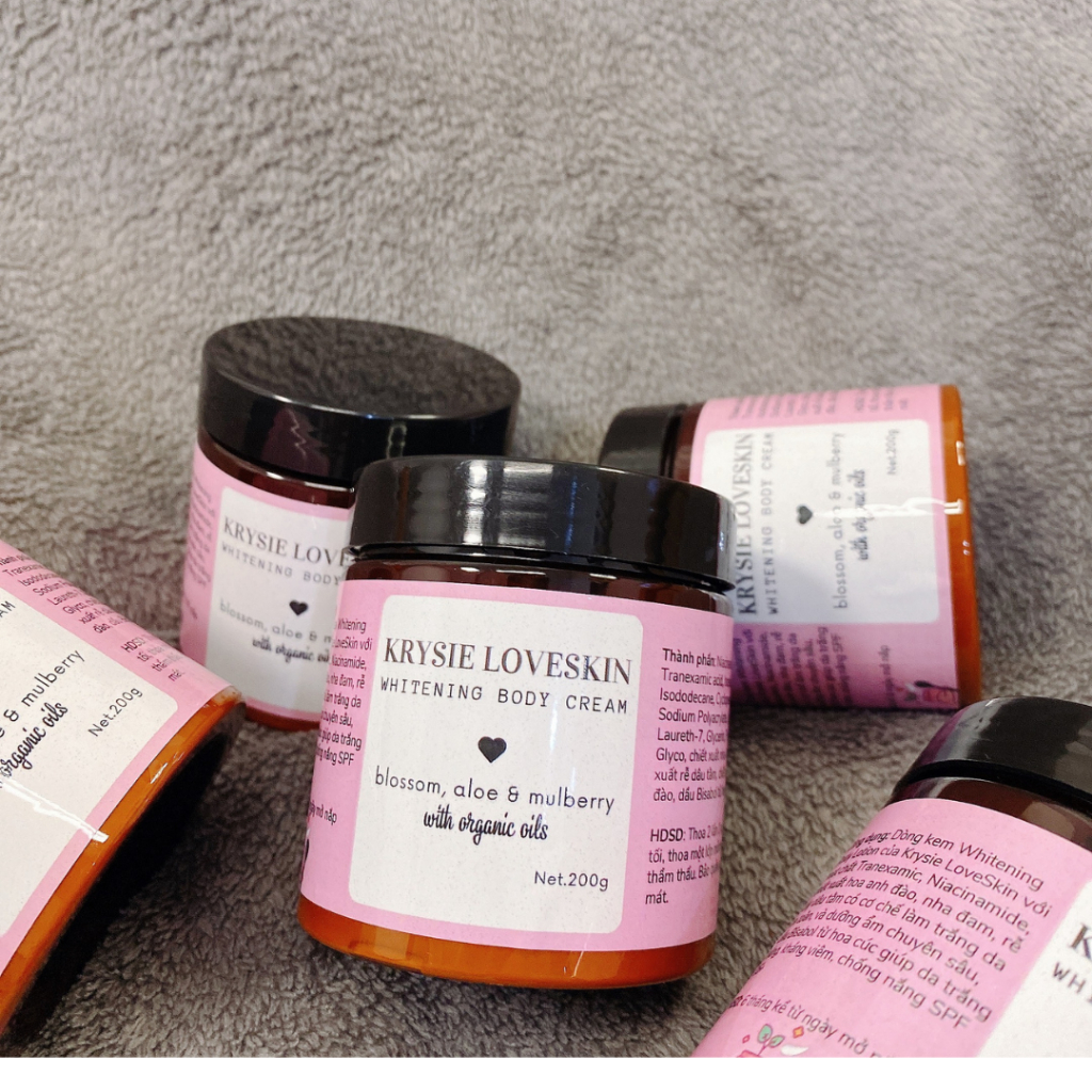 Kem Body Trắng Da Dưỡng Ẩm An Toàn Krysie Loveskin