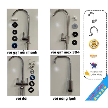 Vòi máy lọc nước RO nối nhanh dùng cho các loại máy lọc,inox, vòi đôi, vòi nóng lạnh không ghỉ