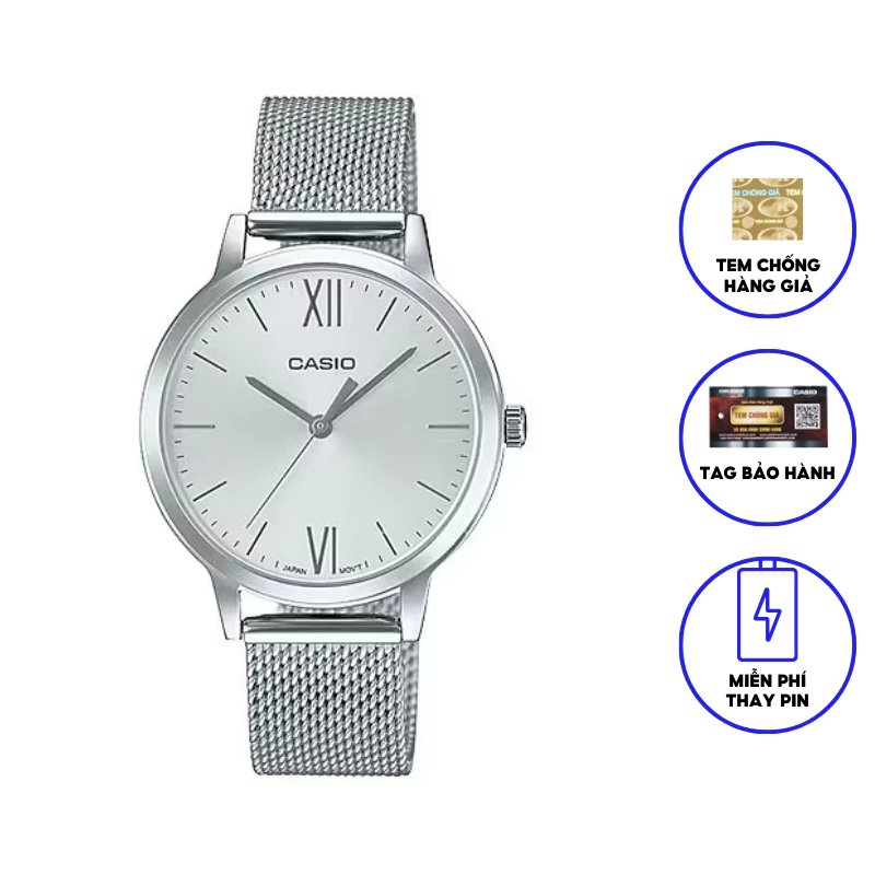 Đồng Hồ Nữ Dây Kim Loại Chính Hãng CASIO LTP-E157M-7ADF
