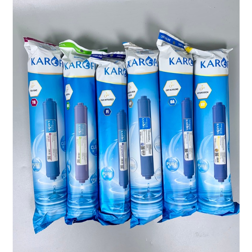 Combo 10 lõi lọc Karofi lắp được cho các dòng máy RO (123, RO 50GPD, T33, Mineral, Far, Nano, Orp, Hydrogen)