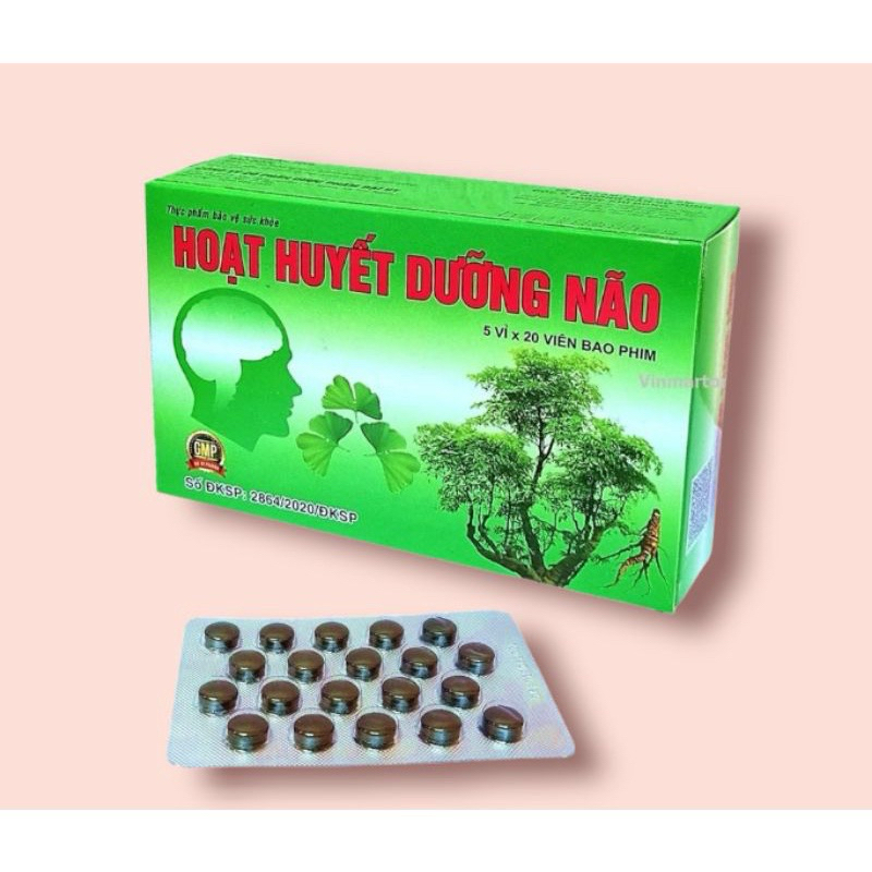 ✅ (CHÍNH HÃNG) Hoạt huyết dưỡng não hộp 100 viên, hỗ trợ sức khoẻ,date mới