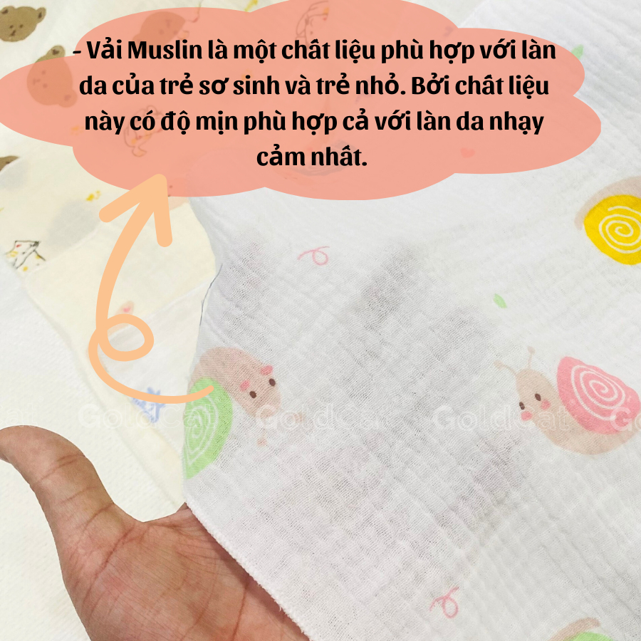 Ảnh Yếm Tam Giac Muslin Cao Cấp Cho Bé Trai, Bé Gái 4