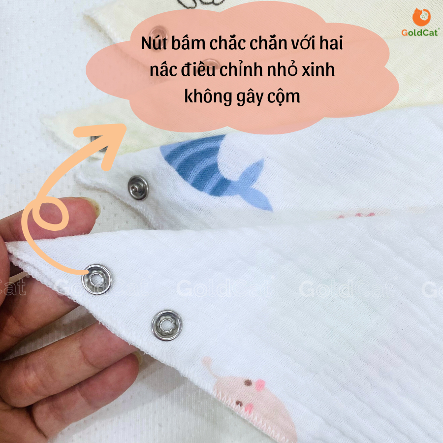 Ảnh Yếm Tam Giac Muslin Cao Cấp Cho Bé Trai, Bé Gái 3