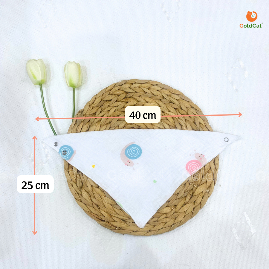 Ảnh Yếm Tam Giac Muslin Cao Cấp Cho Bé Trai, Bé Gái 2