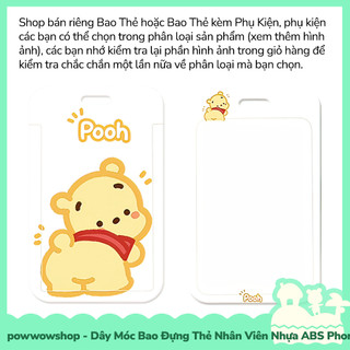 Dây Móc Bao Đựng Thẻ Nhân Viên Dọc Nhựa ABS Phong Cách Nhân Vật Hoạt Hình Pooh & Sanrio