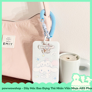 Dây Móc Bao Đựng Thẻ Nhân Viên Dọc Nhựa ABS Phong Cách Nhân Vật Hoạt Hình Pooh & Sanrio