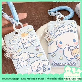 Dây Móc Bao Đựng Thẻ Nhân Viên Dọc Nhựa ABS Phong Cách Nhân Vật Hoạt Hình Pooh & Sanrio