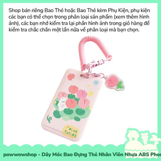[Sẵn VN - Hỏa Tốc] Dây Móc Bao Đựng Thẻ Nhân Viên Dọc Nhựa ABS Phong Cách Nhân Vật Hoạt Hình Cat Dog Sanrio Animal