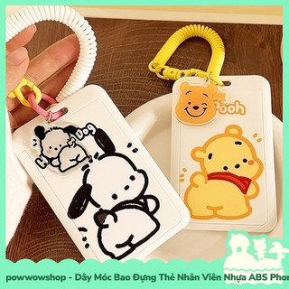 [Sẵn VN - Hỏa Tốc] Dây Móc Bao Đựng Thẻ Nhân Viên Dọc Nhựa ABS Phong Cách Nhân Vật Hoạt Hình Cat Dog Sanrio Animal