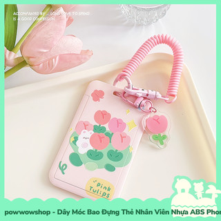 [Sẵn VN - Hỏa Tốc] Dây Móc Bao Đựng Thẻ Nhân Viên Dọc Nhựa ABS Phong Cách Nhân Vật Hoạt Hình Cat Dog Sanrio Animal