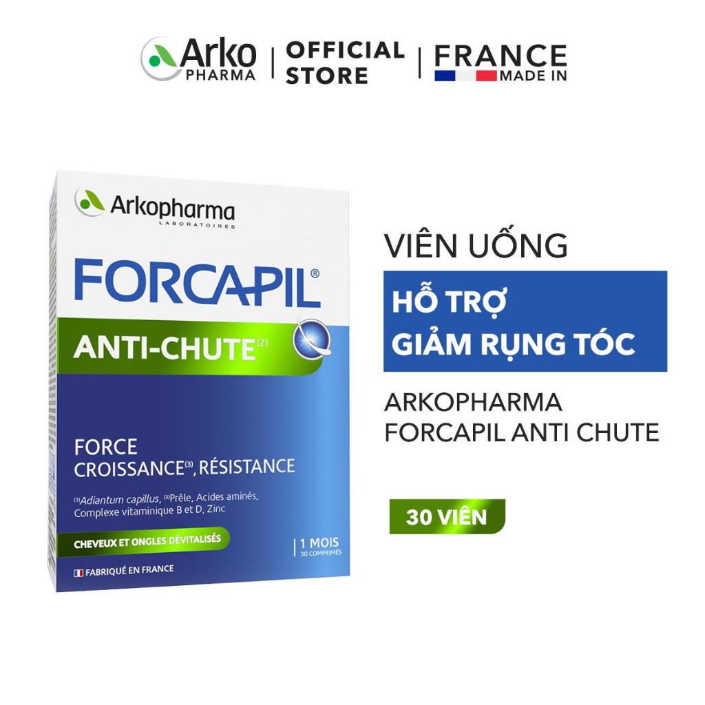 Ảnh Viên Uống Hỗ Trợ Rụng Tóc Hói Đầu, Kích Thích Mọc, Dưỡng Tóc Biotin Arkopharma Anti-chute 30 viên/hộp 1