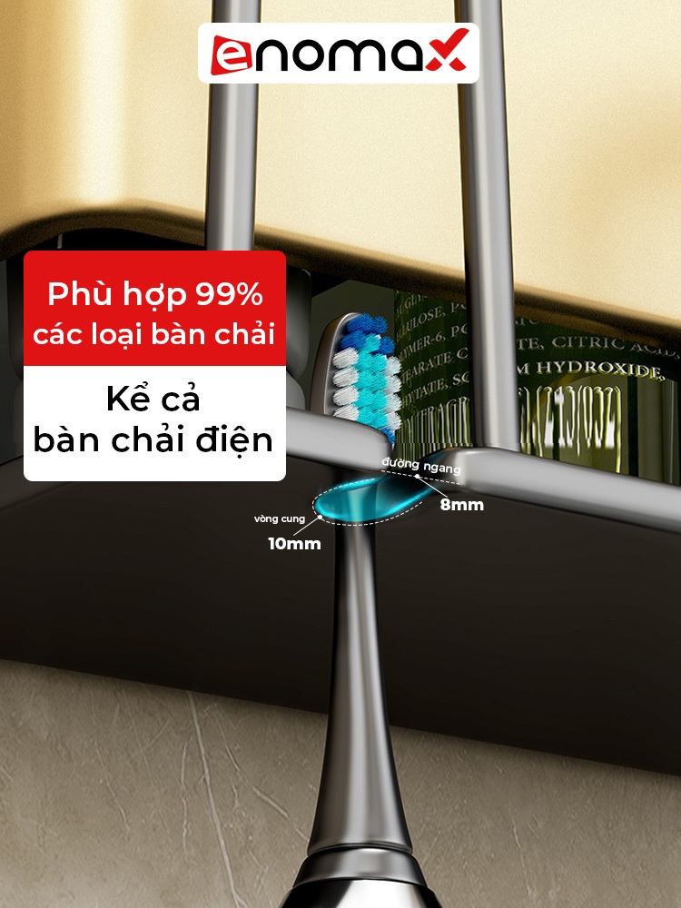 Review Kệ Bàn Chải Enomax Dán Tường Nhôm Hàng Không - Bền Bỉ, Chịu Lực, Bảo Hành 10 Năm