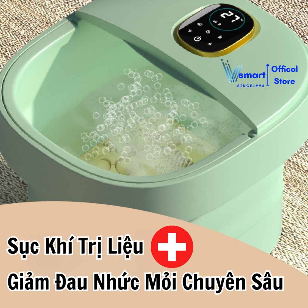 Chậu Ngâm Chân Massage Đa Năng, Bồn Ngâm Chân Massage Hồng Ngoại Cao Cấp Có Sục Khí, Tự Động Làm Nóng Giảm Đau Hiệu Quả