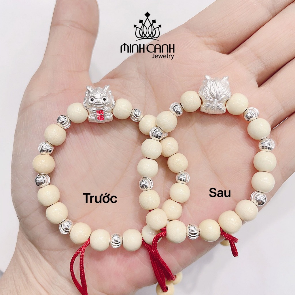 Ảnh Vòng Dâu Tằm Charm Con Rồng 7 Bi Và 9 Bi Cho Bé Trai Và Gái - Minh Canh Jewelry 2