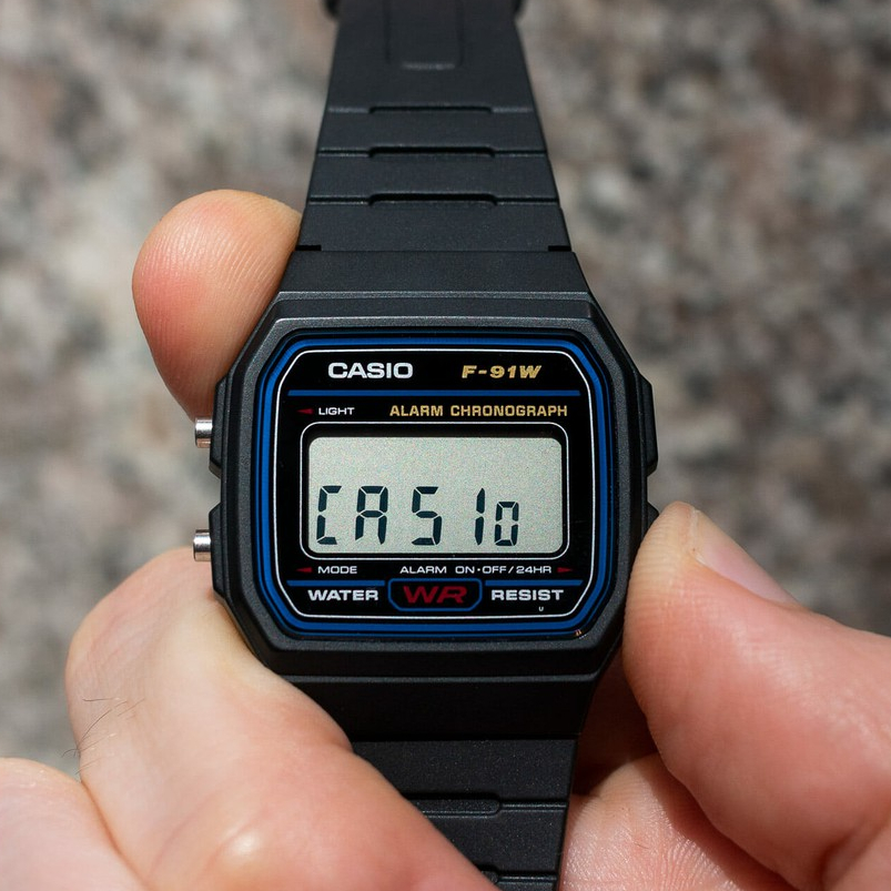 Ảnh Đồng Hồ Casio Nam Dây Nhựa STANDARD F-91W-1 Chính Hãng 3