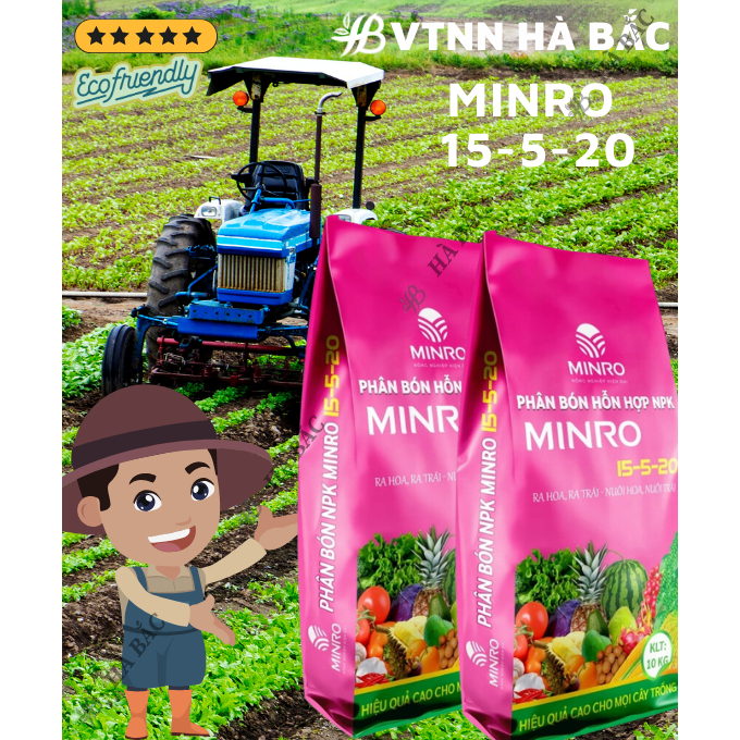 Phân Bón Hỗn Hợp 15-5-20 Minro (200gram) - Ra Hoa, Ra Trái, Nuôi Hoa, Nuôi Trái Khỏe Mạnh