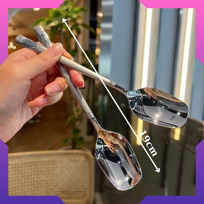 Muỗm thìa inox ăn cơm, cháo, súp [TUTI STORE] inox 304 cao cấp mạ vàng ...