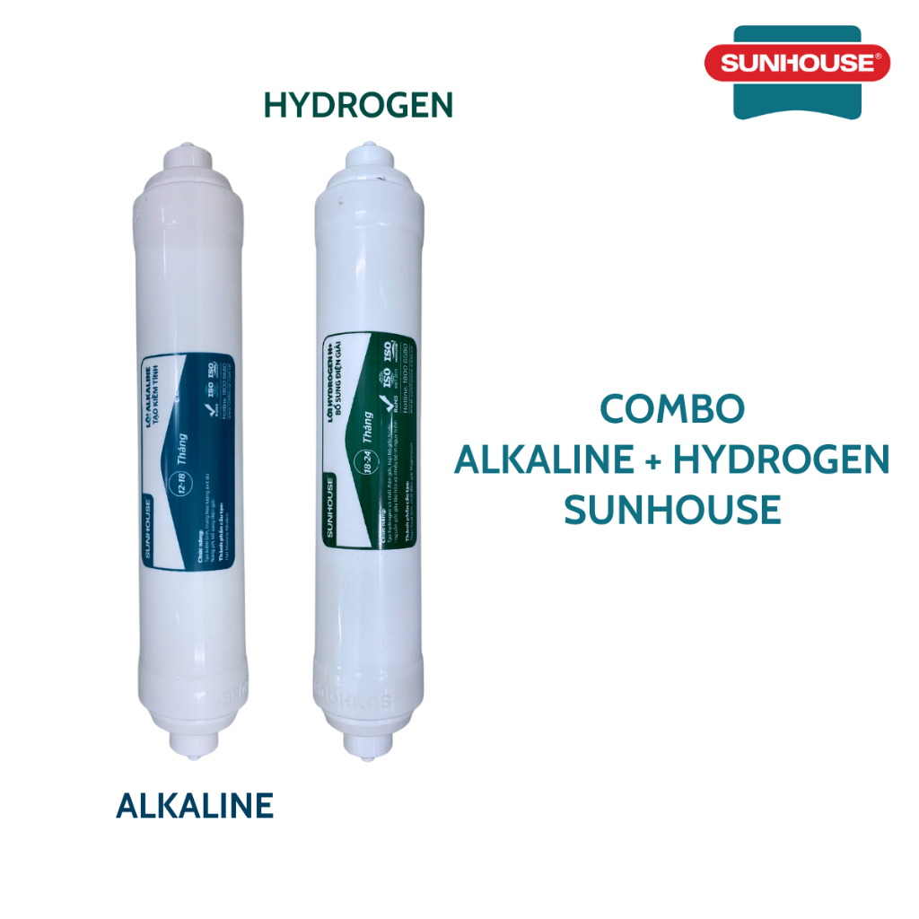 Combo Tăng pH Cho Nước, Tạo Nước Kiềm Tính Gồm Alkaline Kết Hợp Hydrogen Hãng Karofi Sunhouse Korihome