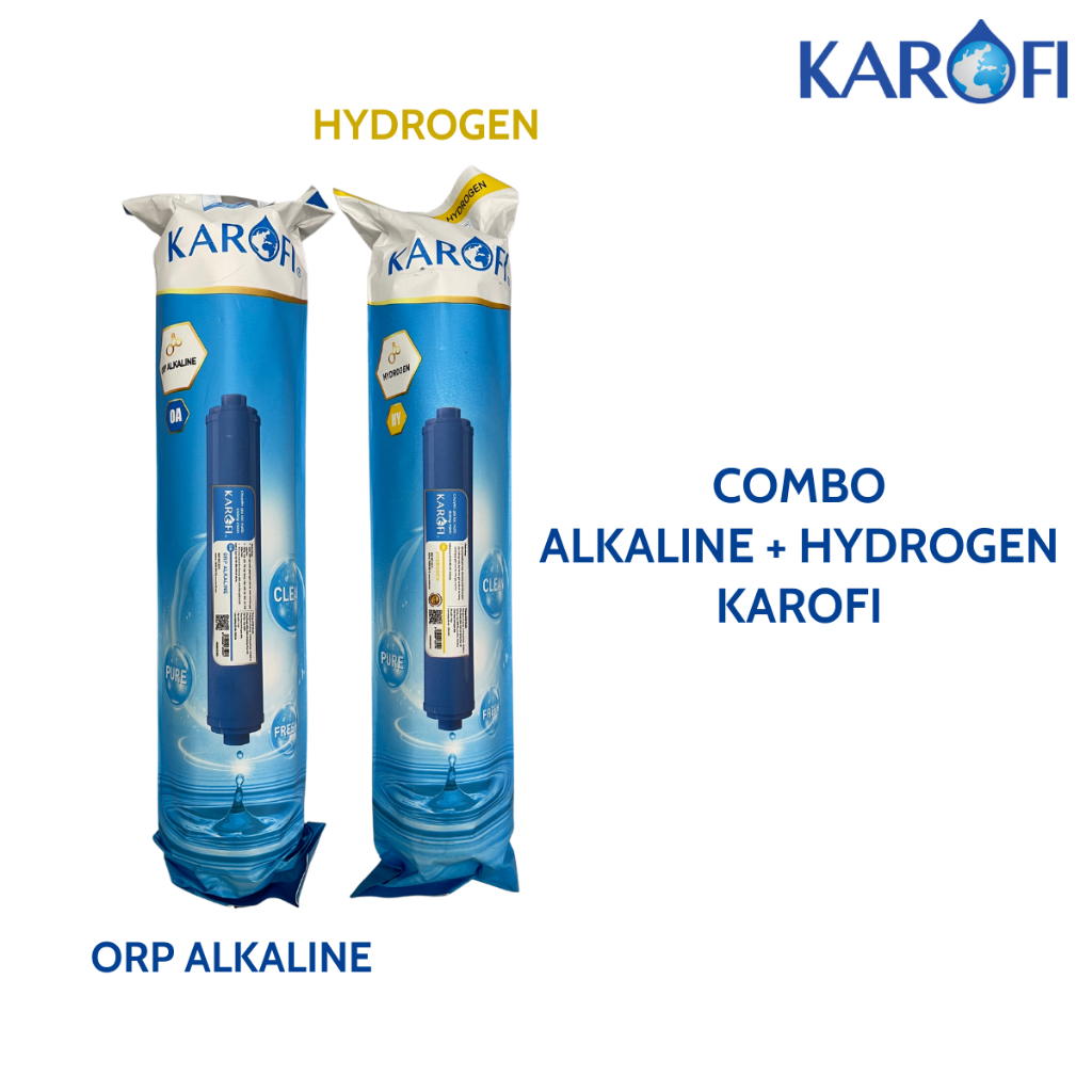 Combo Tăng pH Cho Nước, Tạo Nước Kiềm Tính Gồm Alkaline Kết Hợp Hydrogen Hãng Karofi Sunhouse Korihome