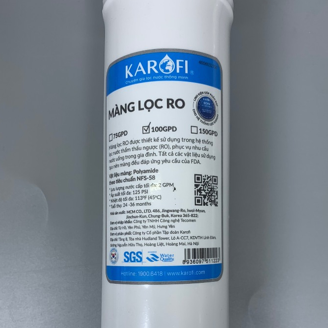 Combo 10 Lõi Lọc Karofi Sử Dụng 123 Livotec, Màng RO 100GPD Membrane Hàn Quốc Và Bộ Hiệu Suất Cao Smax HP 6.2
