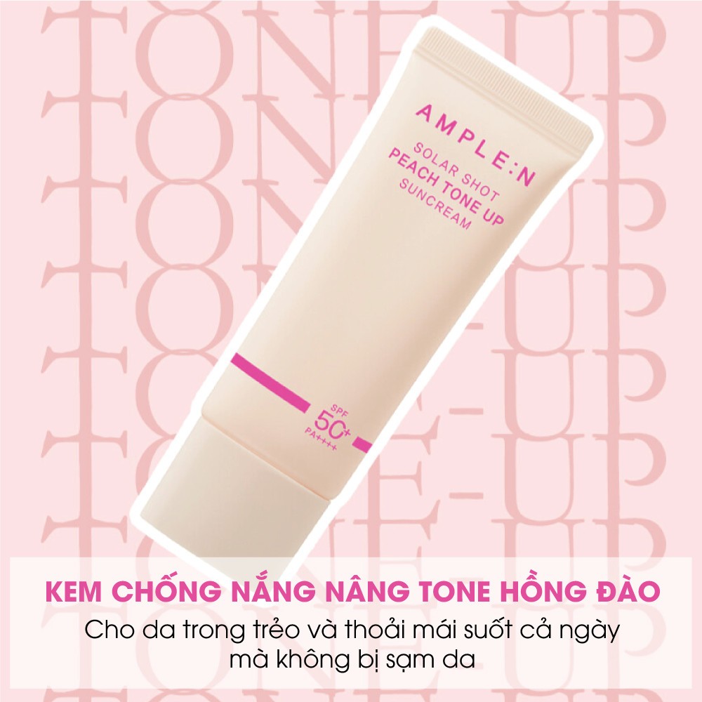 Ảnh Kem Chống Nắng Nâng Tone Hồng Đào Ample:n Solar Shot Peach Tone Up Suncream 40ml 1