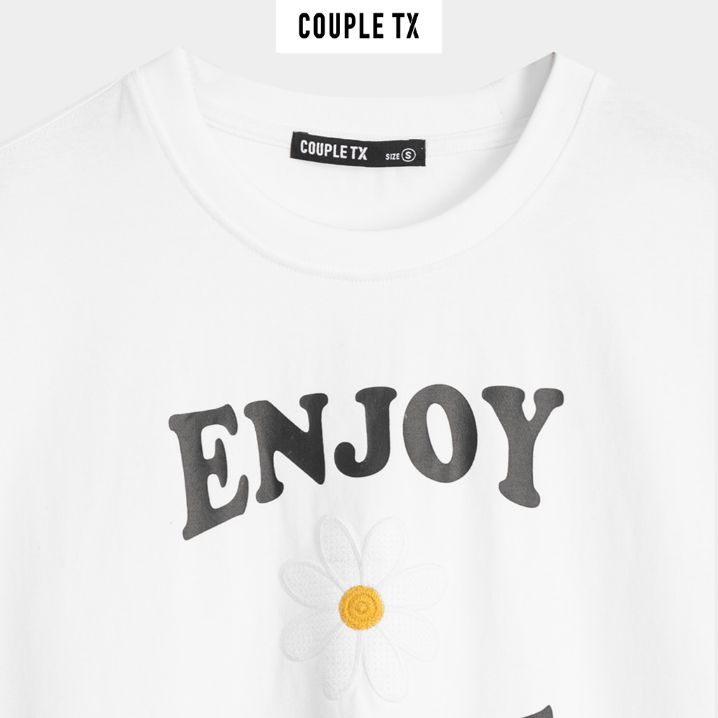 Ảnh Áo Thun Nữ Couple TX Oversize In Thêu Enjoy Nature WTS 2323 3