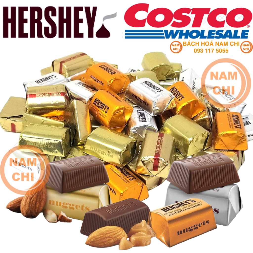 [TÁCH LẺ] Kẹo Socola Hershey's Nuggets 145 Viên (CHUẨN COSTCO USA) Giá