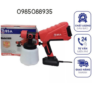 Máy Phun Sơn Điện Cầm Tay BSA 750W Bình Chứa 1000ml Cao Cấp Dễ Sử Dụng, Sử Dụng Nguồn 220v, Có Điều Chỉnh Tốc Độ Phun