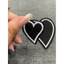 patch vải ủi nhiệt thêu hình thời trang trái tim đen