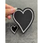 patch vải ủi nhiệt thêu hình thời trang trái tim đen