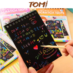 Sổ Tay Ma Thuật Sổ SCRATCH NOTE, Sổ Cạo Cầu Vồng TOMI 188