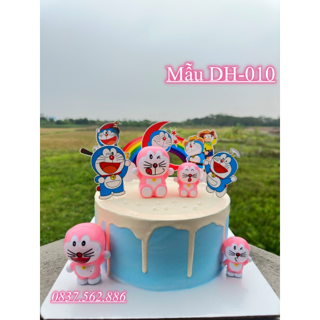 Bánh sinh nhật mô hình - Bánh kem giả - Doraemon hồng chảy kem | Shopee ...