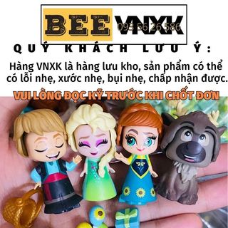 Set 4 búp bê Disney Frozen mini kèm 4 phụ kiện với 2 biểu cảm khuôn mặt BEE VNXK