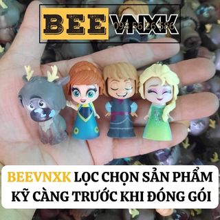 Set 4 búp bê Disney Frozen mini kèm 4 phụ kiện với 2 biểu cảm khuôn mặt BEE VNXK