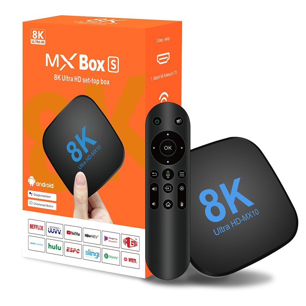 Android tv box độ phân giải 8K android 13.0 bluetooth 5.0 MX108K băng