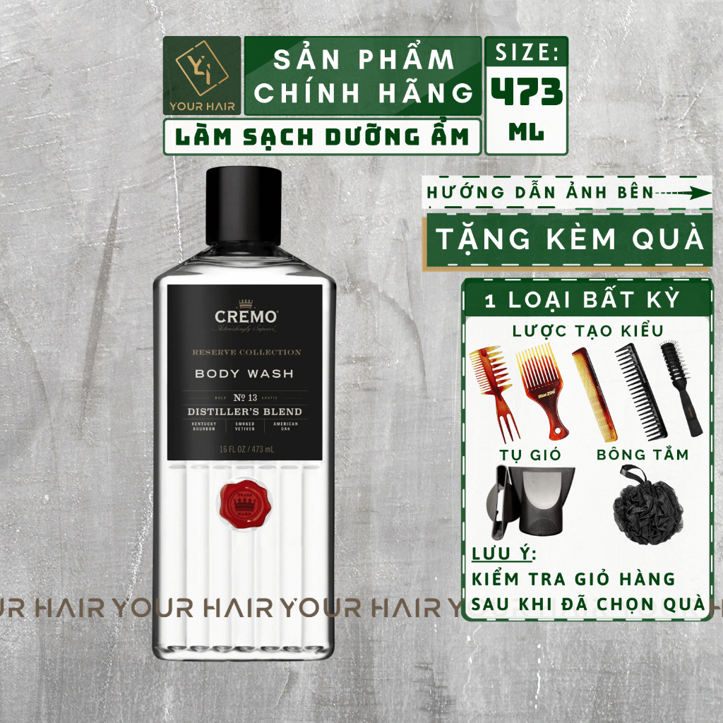 Sữa tắm CREMO RESERVE COLLECTION DISTILLER'S BLEND BODY WASH No.13