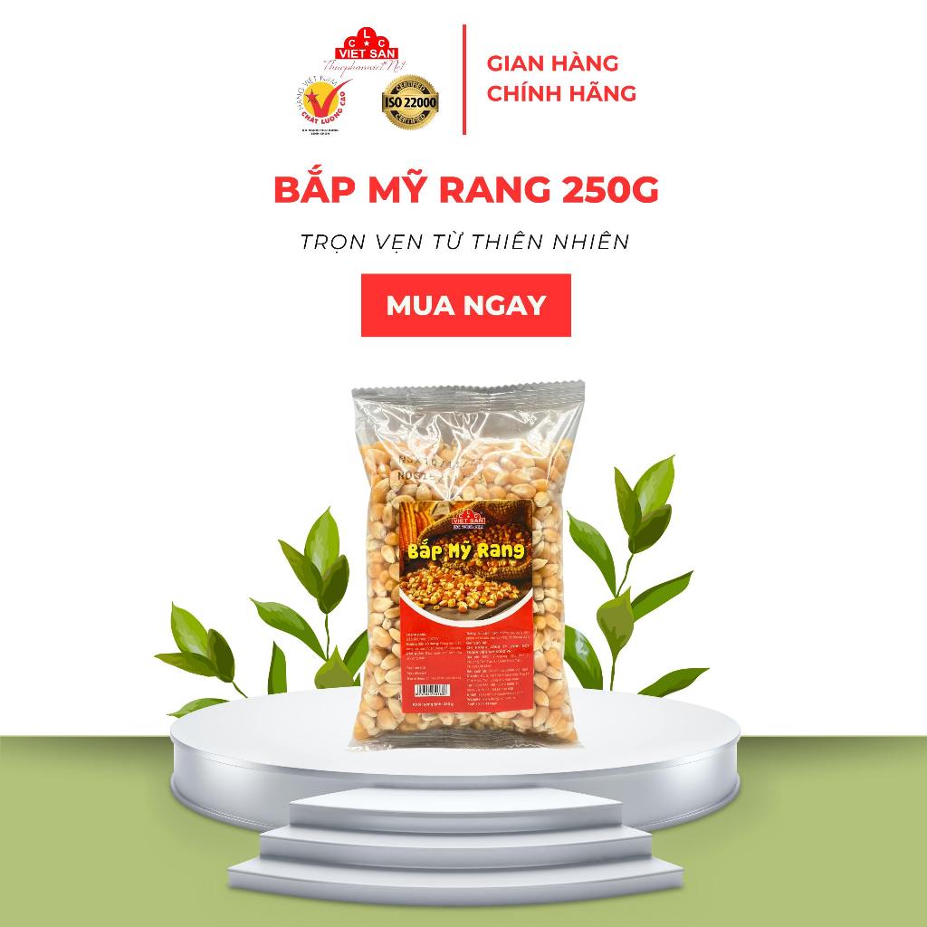 Bắp Mỹ Khô Việt San 250g/500g/1kg - Hạt Bắp Vàng Mẩy Sạch Sẻ Nấu Xôi Làm Bắp Rang Bơ Giòn Tan