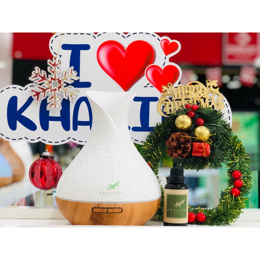 Máy Khuếch Tán Tinh Dầu Tuylip Khalifa 500ml Tạo Hơi Sương Tạo Độ Ẩm Tặng Kèm Tinh Dầu