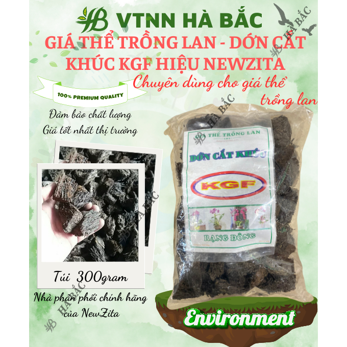 Giá Thể Trồng Lan - Dớn Cắt Khúc KGF hiệu NewZita - Giữ Ẩm Tốt, Thoát Nước Nhanh, Nhẹ Giàn, Thoáng Bộ Rễ