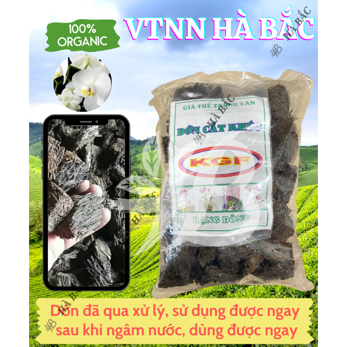 Giá Thể Trồng Lan - Dớn Cắt Khúc KGF hiệu NewZita - Giữ Ẩm Tốt, Thoát Nước Nhanh, Nhẹ Giàn, Thoáng Bộ Rễ