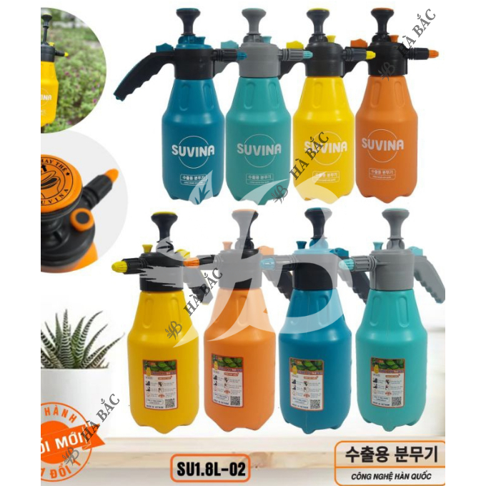 Bình Xịt Tay Tưới Cây (1.5 Lít, 1.8 Lít, 2 Lít, 2.5 Lít) Suvina - Công Nghệ Nhật Bản - [Hàng Chính Hãng]