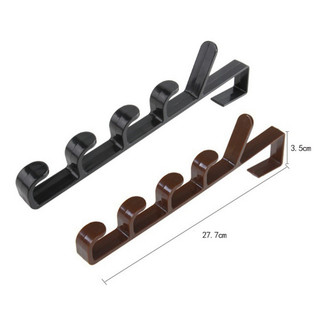 Móc Nhựa 5 Móc Treo Sau Cửa Chất Liệu Cứng Cáp, Mắc Áo Chịu Lực Treo Nón Giỏ Quần Áo Tiết Kiệm Không Gian 88436
